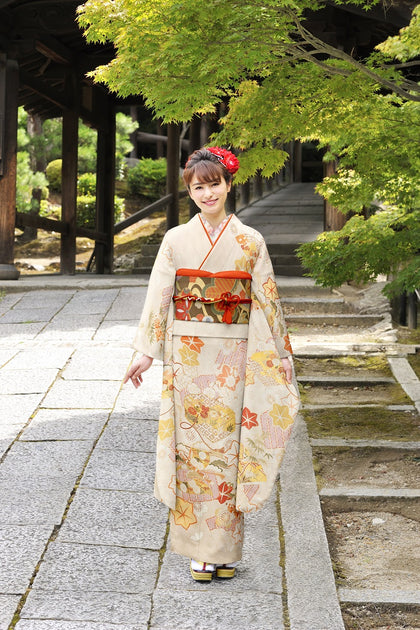 【豪華金箔】正絹　上質な訪問着　袷　一つ紋　パールトーン加工 豪華金箔】正絹上質な訪問着袷一つ紋パールトーン加工