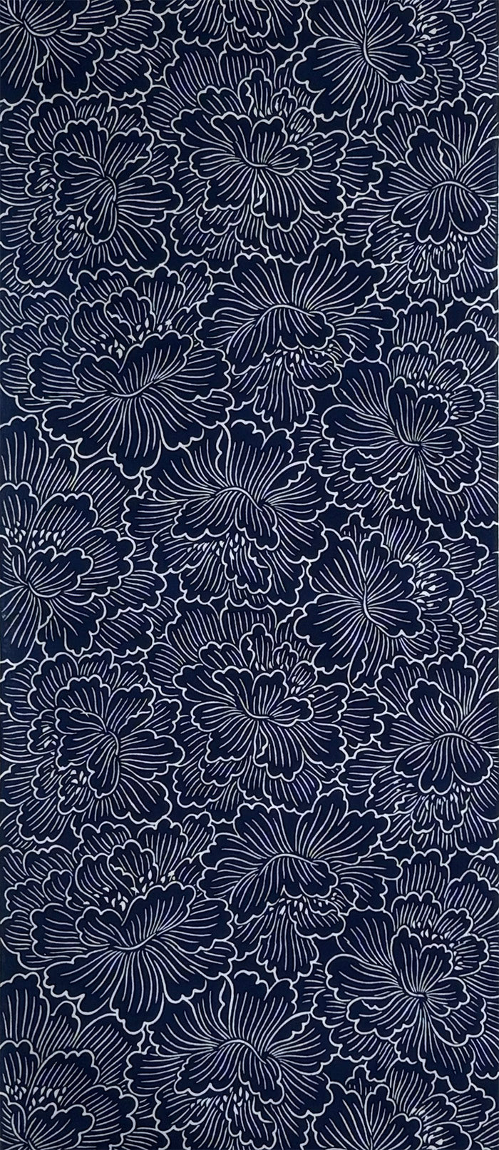 浴衣 縮長板本染 牡丹 – 着物道楽みなとや