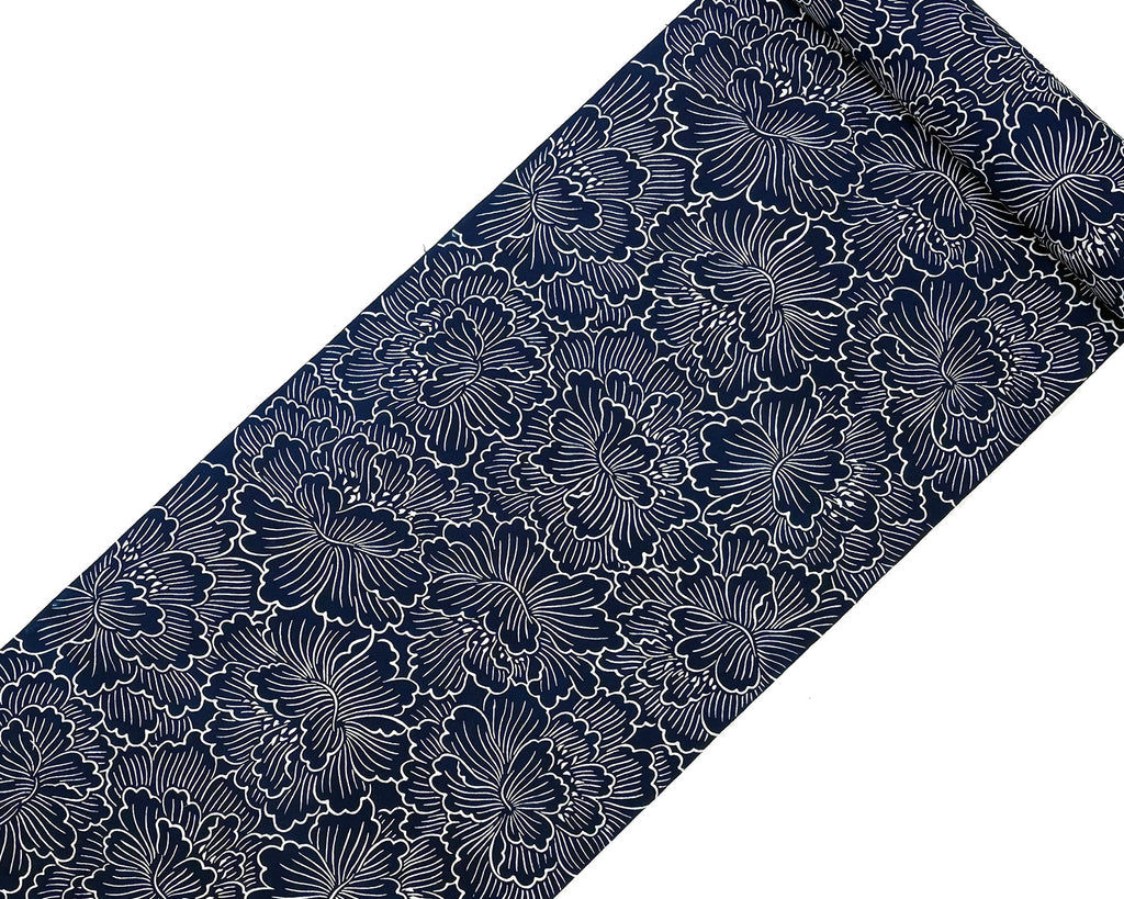 浴衣 縮長板本染 牡丹 – 着物道楽みなとや
