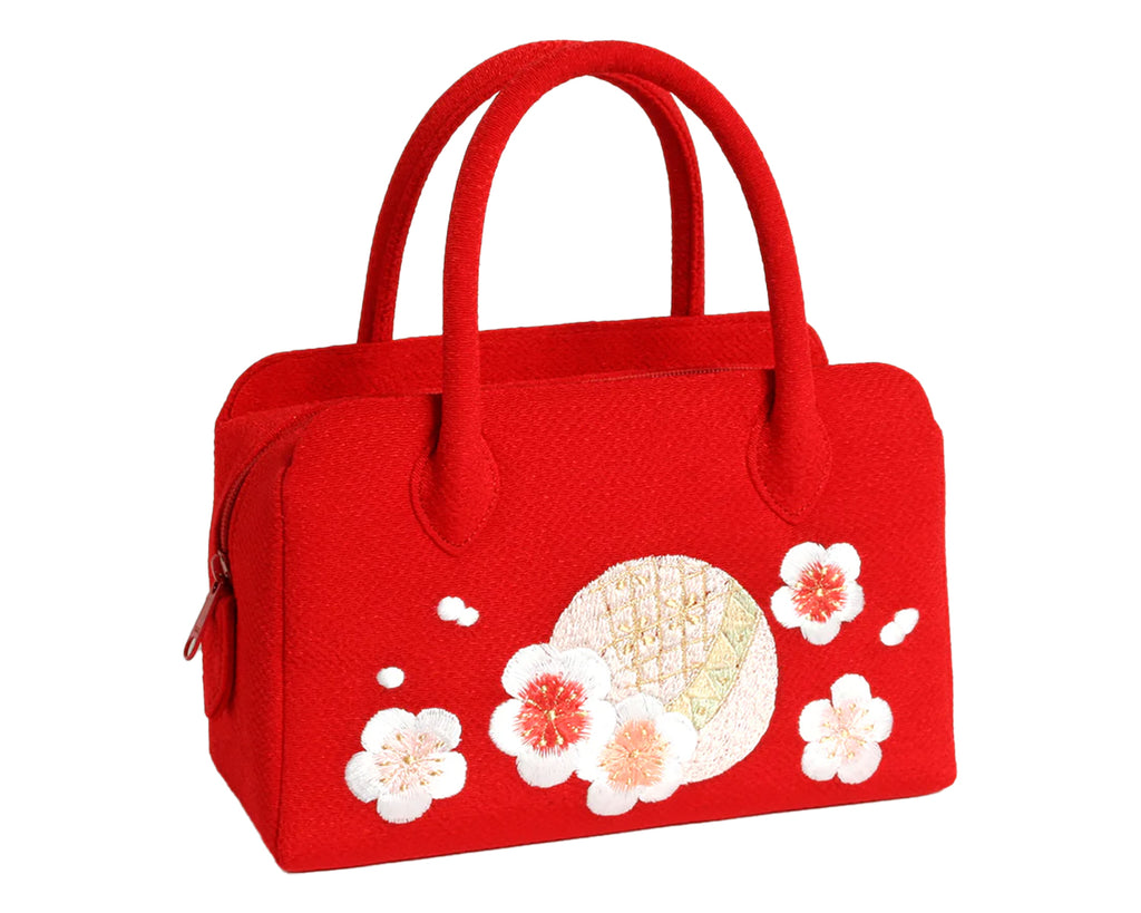 ハンドバッグ　オーストリッチ　日本製　着物バッグ　和装でも洋装でも合うバッグ