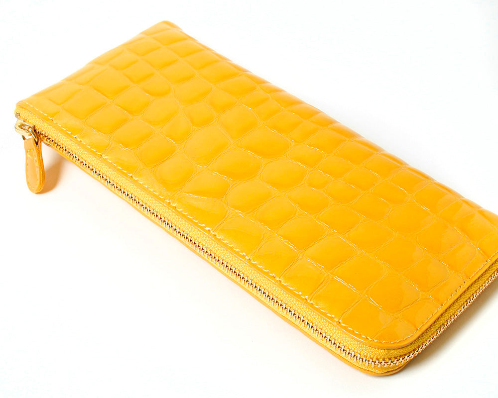 長財布 L字ファスナー（イエロー） – 着物道楽みなとや