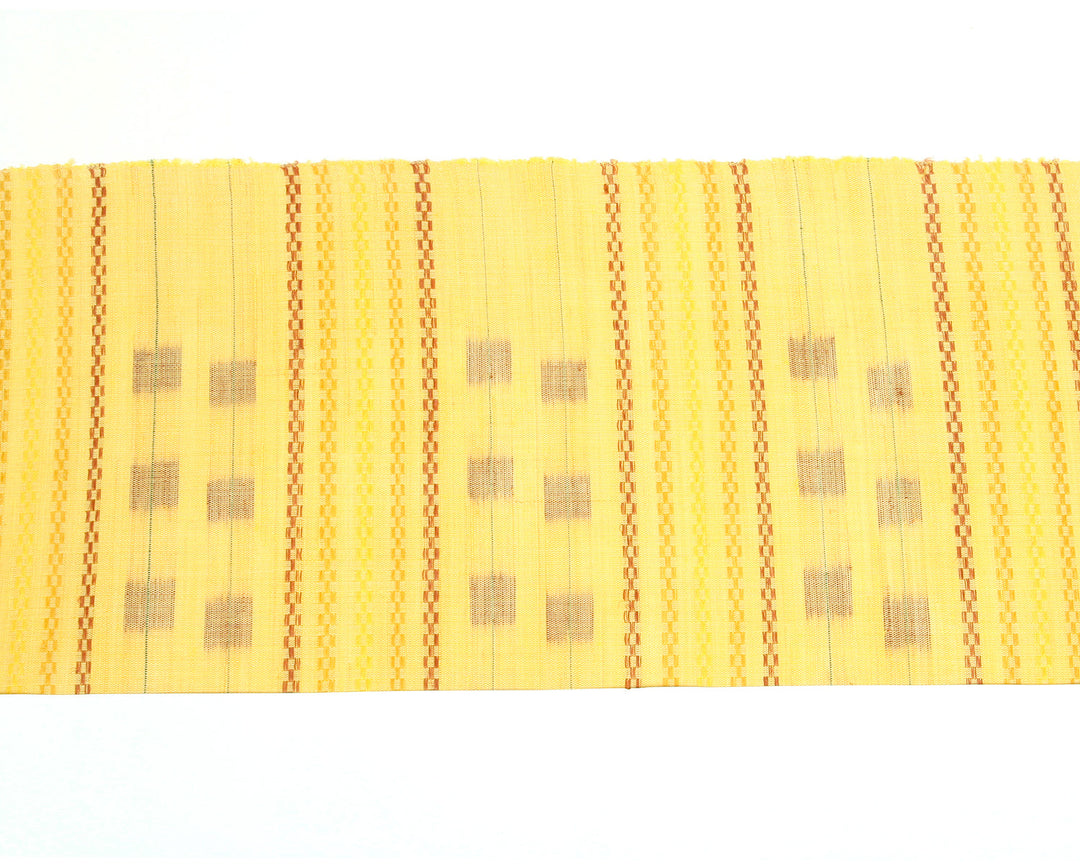八重山上布 糸数江美子作 夏九寸名古屋帯 – 着物道楽みなとや