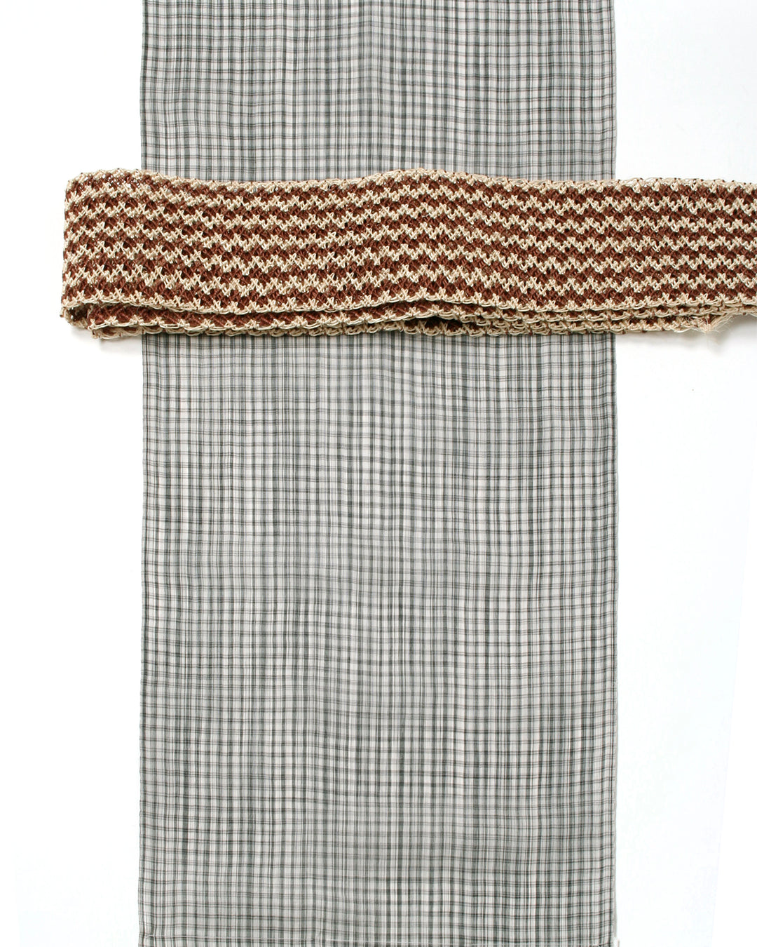 小千谷縮 乱れ格子 – 着物道楽みなとや