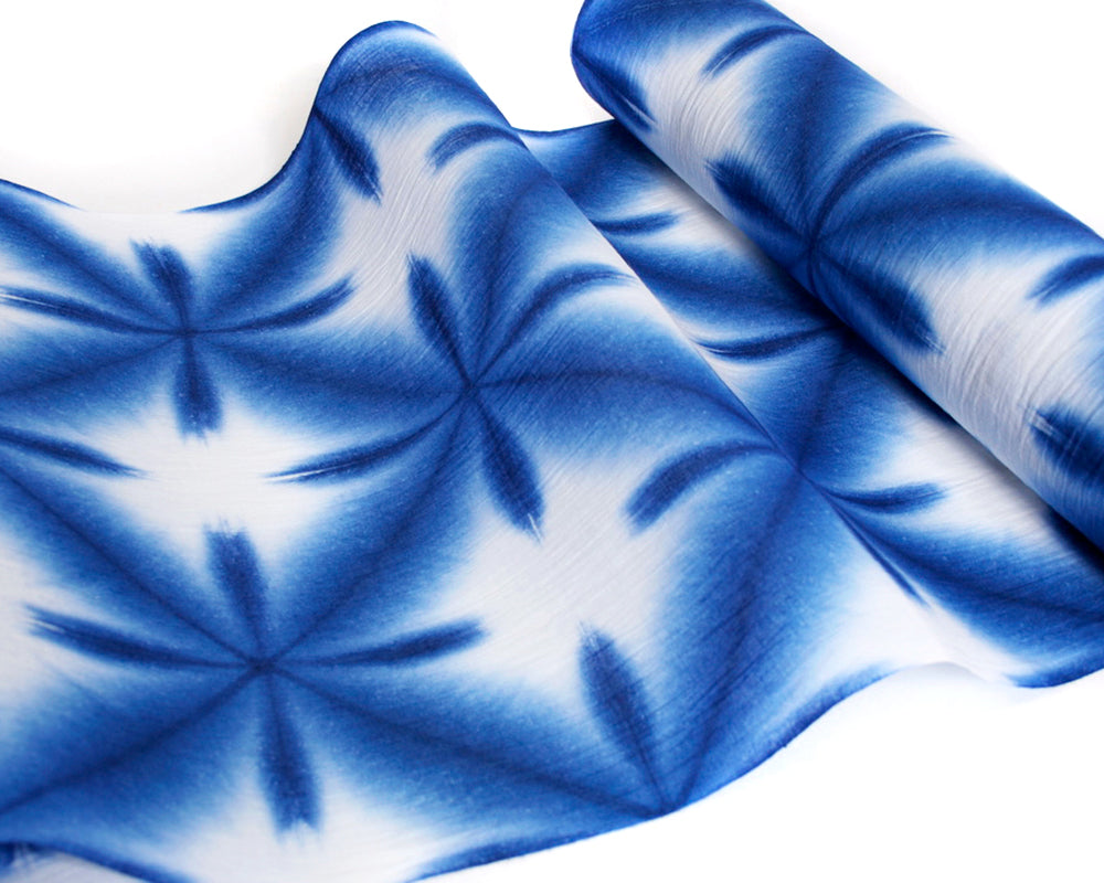 綿麻浴衣 雪花絞風 雪花絞り浴衣(綿麻・藤井絞) - 染と織